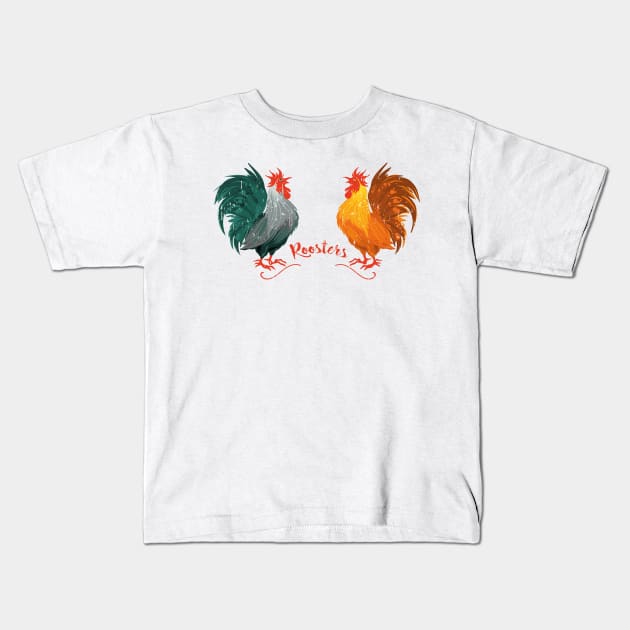 rooster Kids T-Shirt by Sasaku